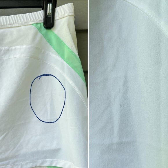 Nike Tennis Mini Skort White GreenSport Skirt 90’s Size M (8-10) - Picture 14 of 15